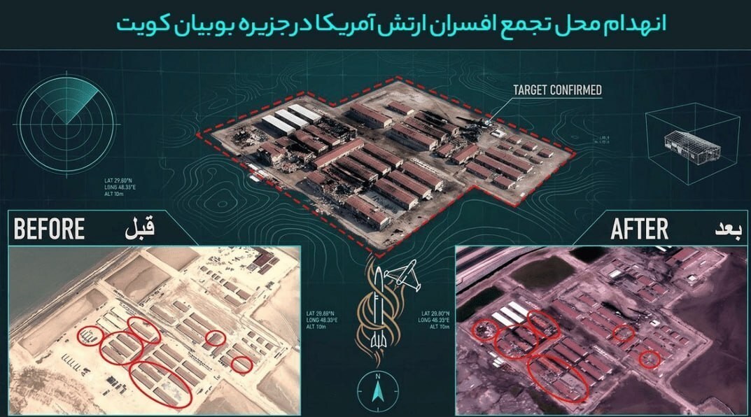 تصاویر جدید از انهدام مواضع نیرو‌های آمریکایی در غرب آسیا