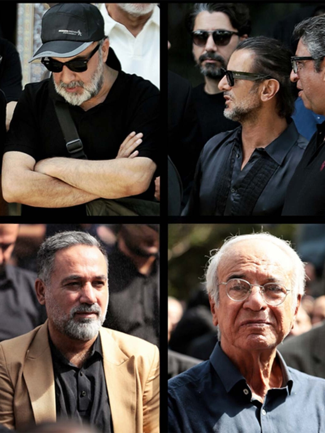 هنرمندانی که در مراسم تشییع پیکر و خاکسپاری اکبر عبدی حضور داشتند + تصاویر