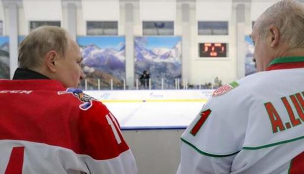 مسابقه هاکی پوتین با لوکاشنکو+تصاویر