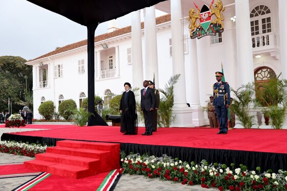 استقبال رسمی رئیس‌جمهور کنیا از رئیس جمهور ایران+ فیلم و تصاویر