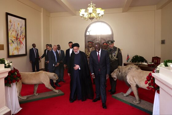 استقبال رسمی رئیس‌جمهور کنیا از رئیس جمهور ایران+ فیلم و تصاویر