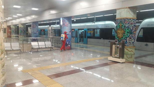ضدعفونی کردن قطارشهری