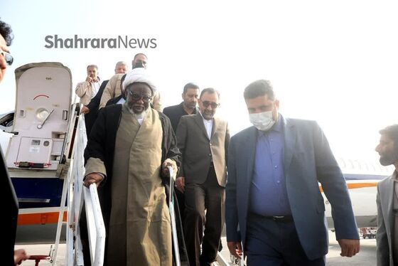 شیخ ابراهیم زکزاکی، رهبر شیعیان نیجریه وارد مشهد شد + فیلم و تصاویر