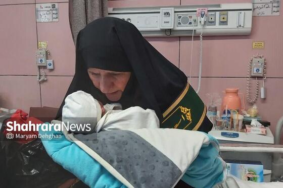 بازدید بانوان خادم از بیمارستان بنت الهدی در روز ولادت حضرت معصومه(س)