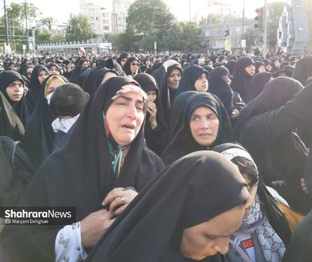 تجمع بانوان مشهدی در مراسم شهید جمهور