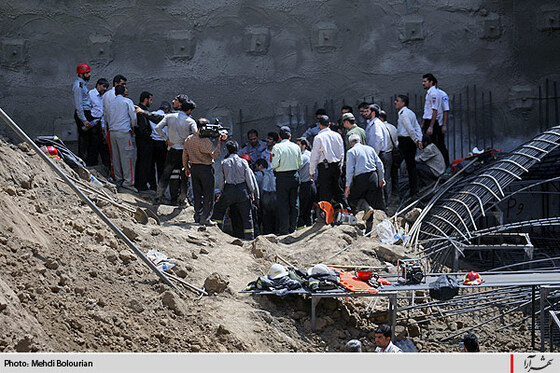 ريزش آوار يك گارگاه ساختماني در مشهد