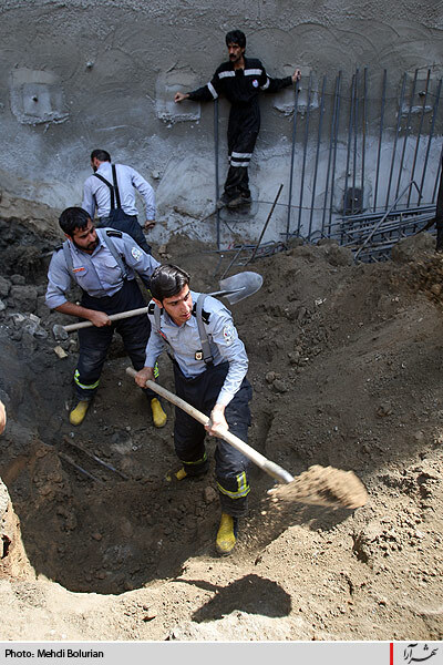 ريزش آوار يك گارگاه ساختماني در مشهد