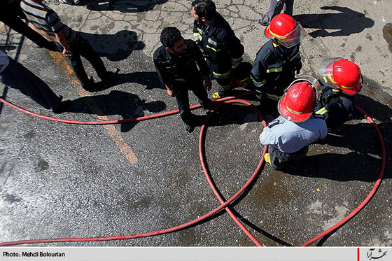 حريق در بازار گل فتح آباد