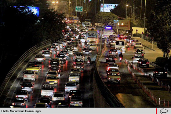 ترافيك شبانه زيرگذر ميدان آزادي