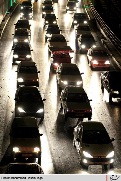 ترافيك شبانه زيرگذر ميدان آزادي