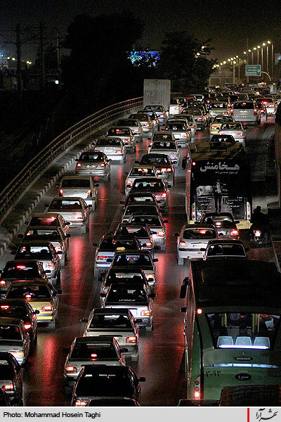 ترافيك شبانه زيرگذر ميدان آزادي