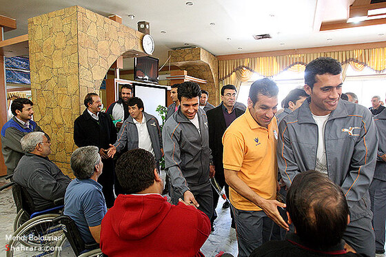 عيادت بازيكنان تيم ملي فوتبال از جانبازان