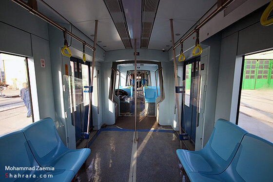 تست گرم اولين واگن قطار شهري مشهد