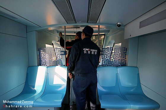 تست گرم اولين واگن قطار شهري مشهد