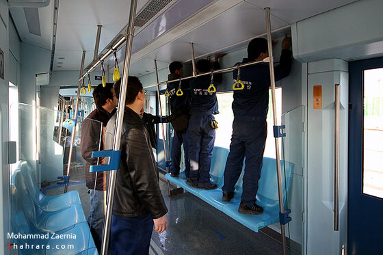 تست گرم اولين واگن قطار شهري مشهد
