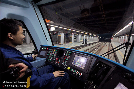 تست گرم اولين واگن قطار شهري مشهد