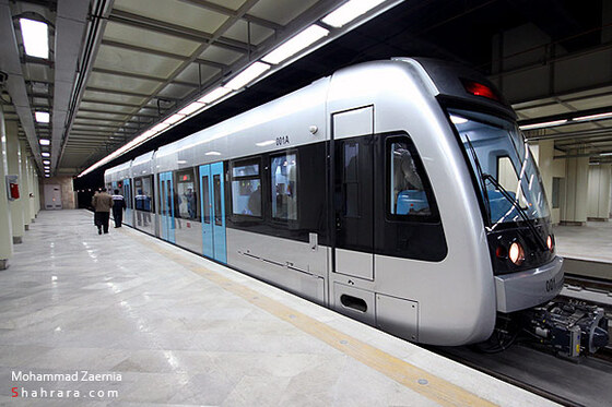 تست گرم اولين واگن قطار شهري مشهد