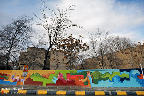 رونمايي از بزرگترين نقاشي ديواري مشهد