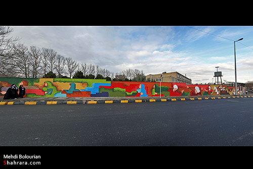 رونمايي از بزرگترين نقاشي ديواري مشهد