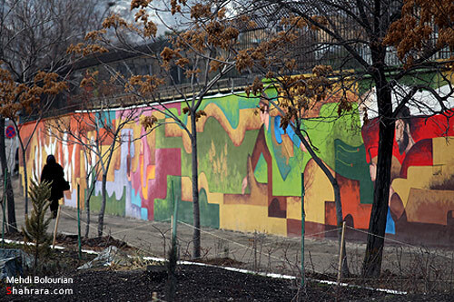 رونمايي از بزرگترين نقاشي ديواري مشهد