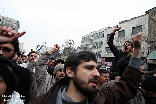 راهپیمایی مردم مشهد در اعتراض به فتنه 25 بهمن
