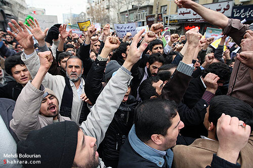 راهپیمایی مردم مشهد در اعتراض به فتنه 25 بهمن
