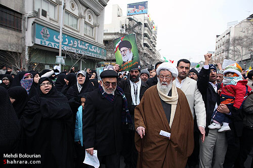 راهپیمایی مردم مشهد در اعتراض به فتنه 25 بهمن