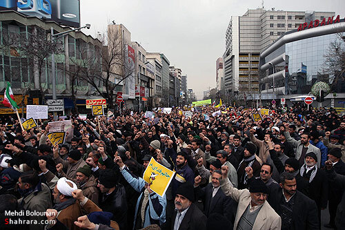 راهپیمایی مردم مشهد در اعتراض به فتنه 25 بهمن