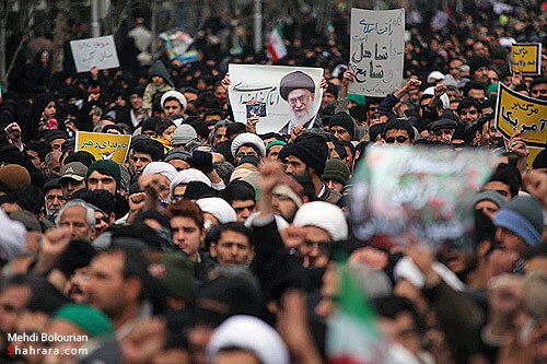 راهپیمایی مردم مشهد در اعتراض به فتنه 25 بهمن