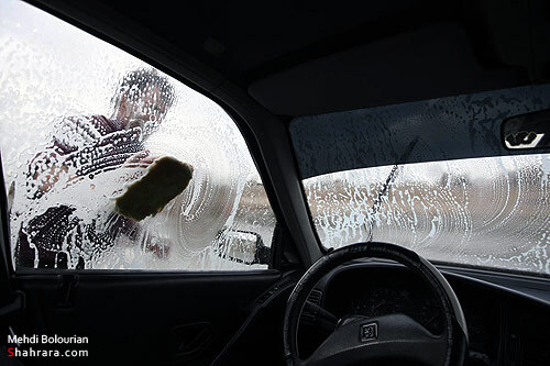 كارواش طبيعي در بستر رودخانه