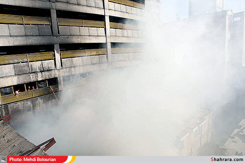 آتش سوزي در انبار لوازم برقي