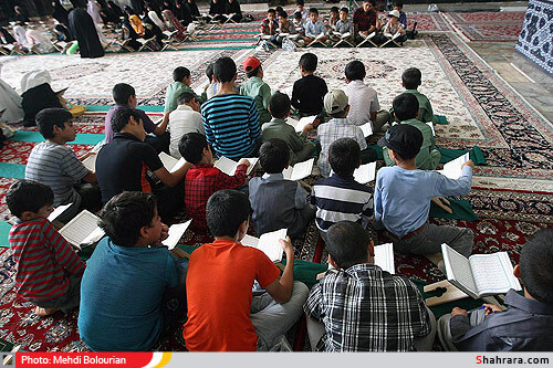 محفل انس با قرآن کودکان در حرم رضوی