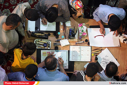 کتابت قرآن کریم و احادیث توسط خوشنویسان مشهدی