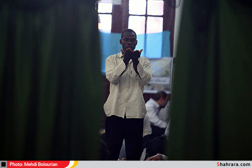 مراسم اعتكاف طلاب در حرم مطهر رضوی