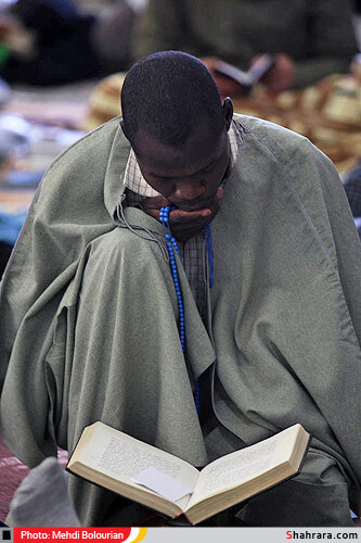 مراسم اعتكاف طلاب در حرم مطهر رضوی