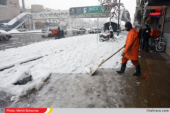 بارش اولین برف زمستانی در مشهد
