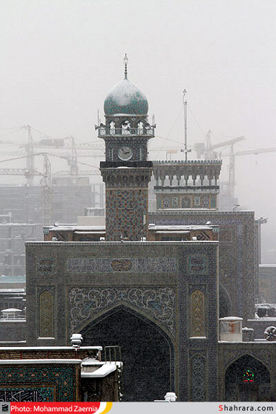 بارش برف در شهر بهشت