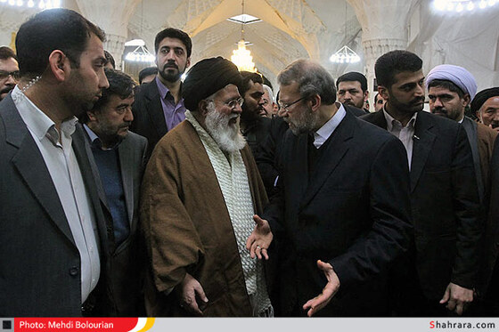 حضور رئیس مجلس شورای اسلامی در پایان راهپیمایی