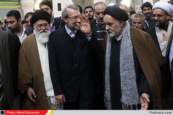 حضور رئیس مجلس شورای اسلامی در پایان راهپیمایی