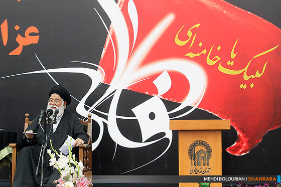 اجتماع عظیم عزاداران فاطمی و تشییع پیکر پاک 2 شهید گمنام