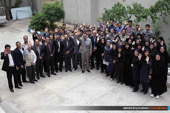 عکس یادگاری شهرآراییها با شهردار مشهد