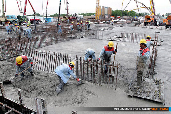 شکسته شدن رکورد جهانی بتن ریزی در مشهد