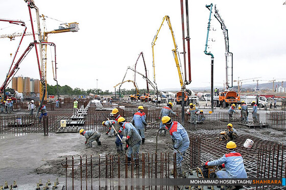 شکسته شدن رکورد جهانی بتن ریزی در مشهد