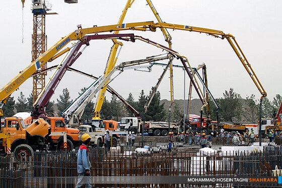 شکسته شدن رکورد جهانی بتن ریزی در مشهد