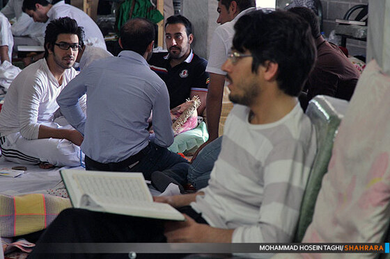 مراسم اعتکاف در مسجد امام محمد باقر (ع) 