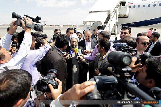 ورود رییس قوه قضاییه به مشهدمقدس