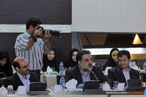 سخنرانی کوروش شجاعی مدیر مسئول روزنامه خراسان در مراسم تودیع و معارفه مدیر مسئول روزنامه شهرآرا