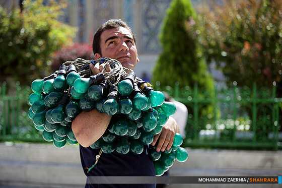 آذین بندی صحن و سرای حرم امام هشتم (ع)