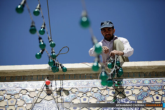 آذین بندی صحن و سرای حرم امام هشتم (ع)