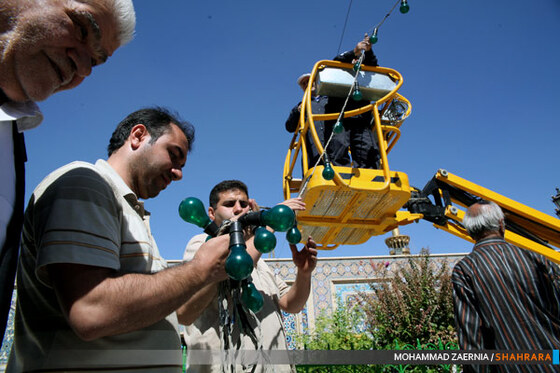 آذین بندی صحن و سرای حرم امام هشتم (ع)